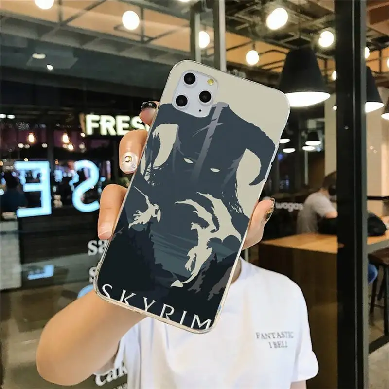 Чехол-накладка для iPhone 11 pro XS MAX 8 7 6 6S Plus X 5S SE 2020 XR с рисунком в стиле Скайрима |