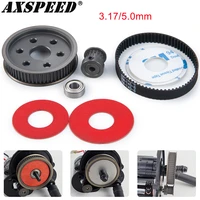 axspeed 3 175 0mm belt drive transmission gears system for 110 rc car crawler axial scx10 scx10 ii 90046 upgrade diy parts