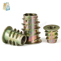 20pcs m4m5m610 zinc alloy thread for wood insert spiked nuts furniture link nuts