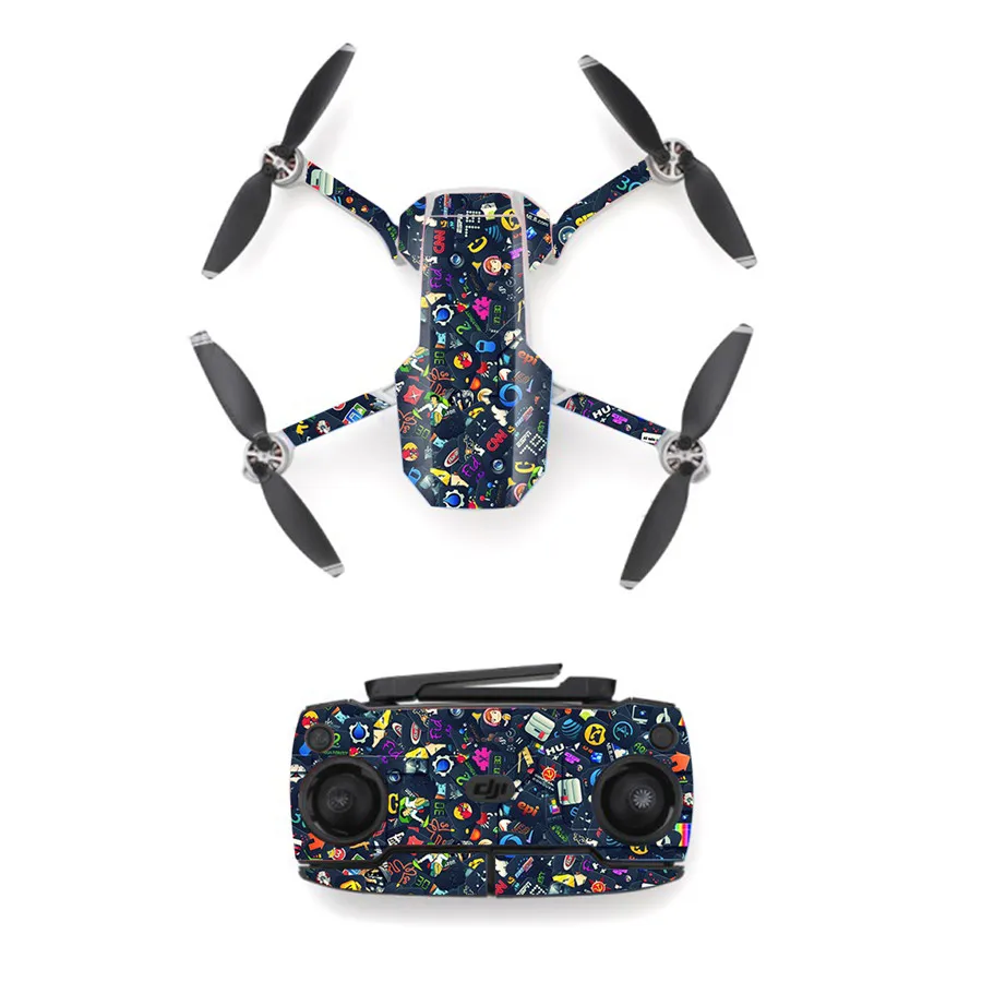 4 стиля стильные граффити Стикеры для DJI Mavic мини Дрон и пульт дистанционного