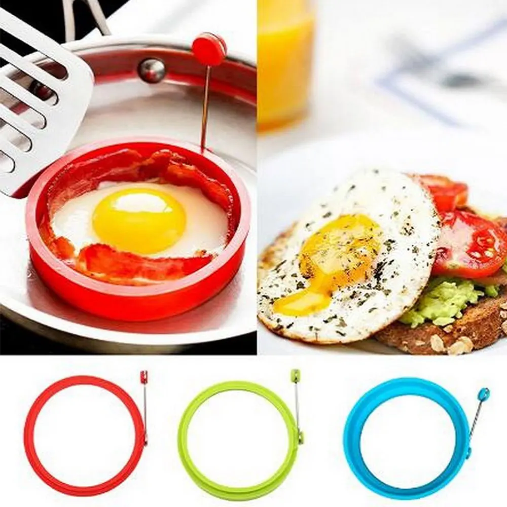 

Egg Pancake Ring Nonstick Pancake Maker Mold Silicone Egg Cooker fried egg shaper Omelet Moulds for Kitchen Baking Accessories