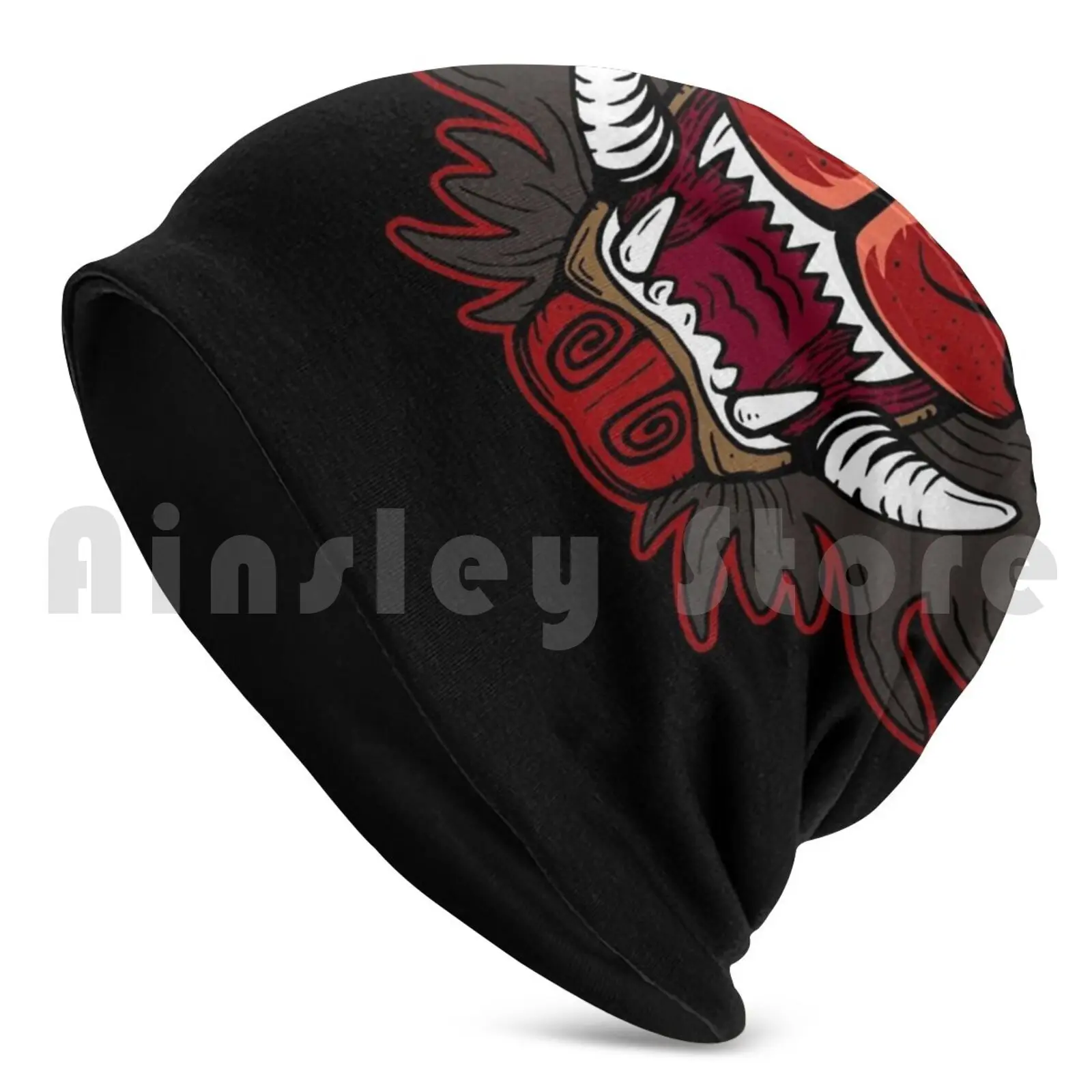 Вязаная Шапка-бини Hyena Oni в стиле хип-хоп Традиционная японская татуировка