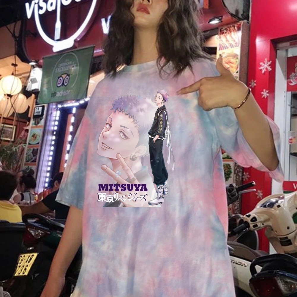 

Футболка с принтом Mitsuya Takashi, футболка с принтом аниме Харадзюку, Токийский Мстители, уличный стиль, футболка с принтом, одежда в стиле хип-хо...