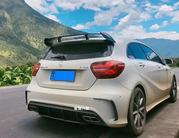 

High quality ABS Black Car Rear Trunk Lip Spoiler Wing Fits For Benz A Class W176 A160 A180 A200 A250 A45 2013 -2019