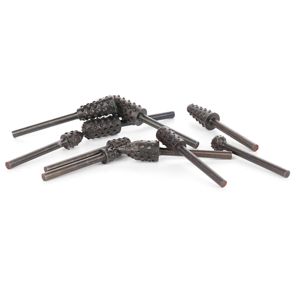 10Pcs 3.17mm Hss Rotary Files Burr Drill Rasp Electric Grinder Tools Set Metal Plastic Wood | Инструменты