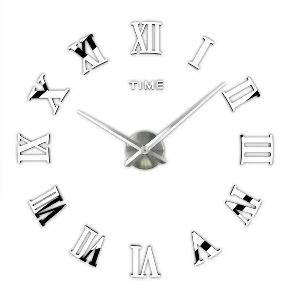 

Adjustable Wall Clock Decoration DIY Large Home Decor Modern DIY Wall Clock Mute 3D 3D Stickers
