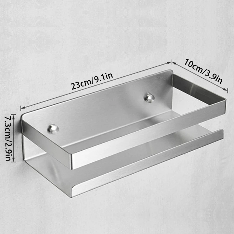 

Kitchen Wall Mount Shelf Self Adhesive Punch Free Spice Storage Rack Organizer