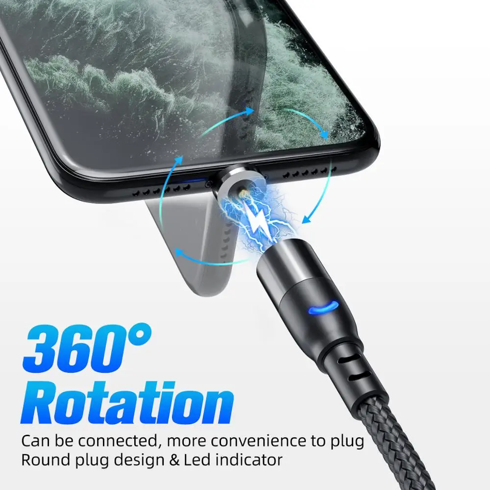 Магнитный кабель ANMONE Micro USB Type-C для iPhone Samsung Huawei Xiaomi Redmi Android | Мобильные телефоны и