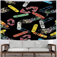 skateboard hip hop wall tapestry illustration collection 3d print fabric tapestry for living room hippie macrame tapestry decor
