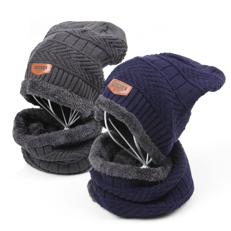 Зимняя детская шапка Детский комплект из шарфа детский вязаный крючком теплый