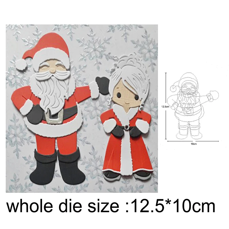

Christmas Santa Claus Metal Cutting Dies Scrapbooking Stencil DIY Paper Card Decorative Embossing Die Cut Craft Dies 2021 NEW