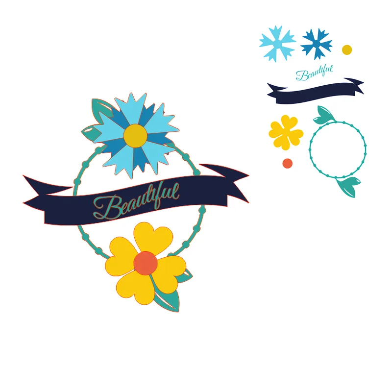 Цветок умирает баннер металлический Трафаретный вырубной штамп для