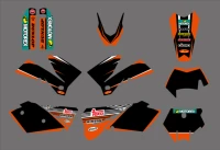 new style 0407 bull black team graphics backgrounds decals for sxf mxc sx exc 2005 2006 2007