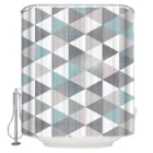 Ретро-занавеска для душа в клетку с ромбовидным узором, Высококачественная водонепроницаемая ткань для ванной комнаты, для туалета, простой стиль, Декор, занавеска для душа s