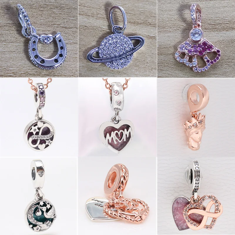 

Pendant Satellite Mom Telescope Crystal For Original Pandora Charms Women Bracelets & Bangles 925 Sterling Silver Jewelry