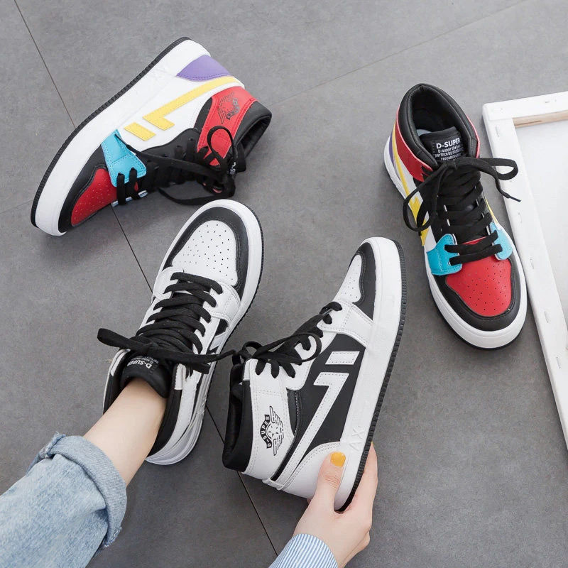 Ddoo кеды с высоким верхом Женская обувь осень 2020 Новая Универсальная Спортивная