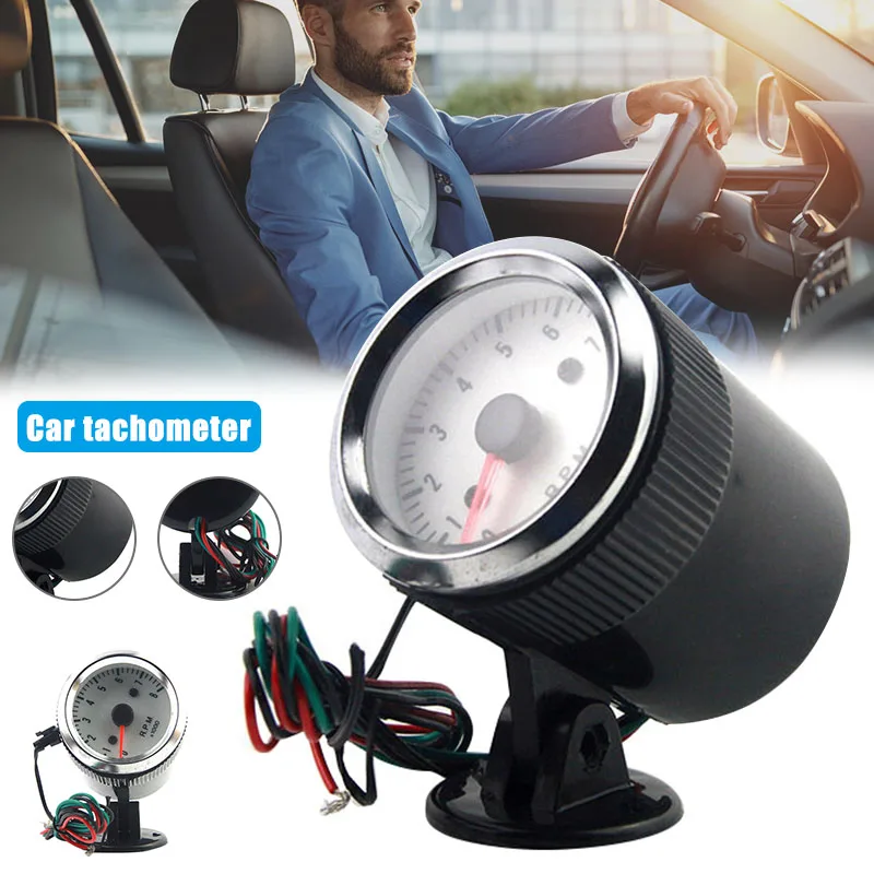 Прямая поставка Автомобильный Тахометр 2 дюйма 52 мм 12 В синий светодиодный турбо