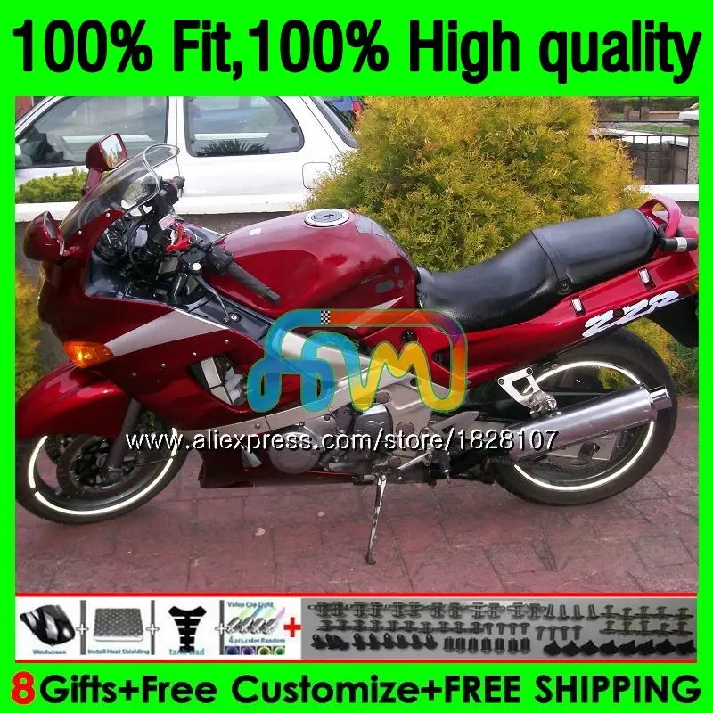 

Injection For KAWASAKI ZZR-400 ZZR400 93 95 Stock red hot 96 97 98 99 154BS.6 ZZR 400 1993 1994 1995 1996 1997 1998 1999 Fairing