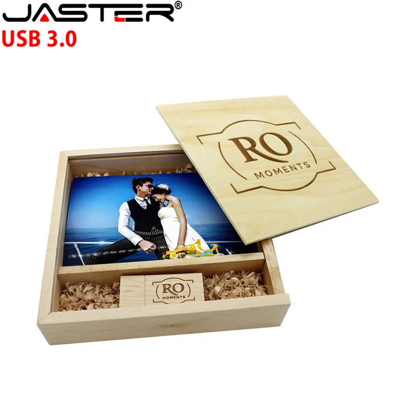Деревянный фотоальбом JASTER usb + коробка флеш накопитель 3 0 флешка 4 ГБ 16 32 64