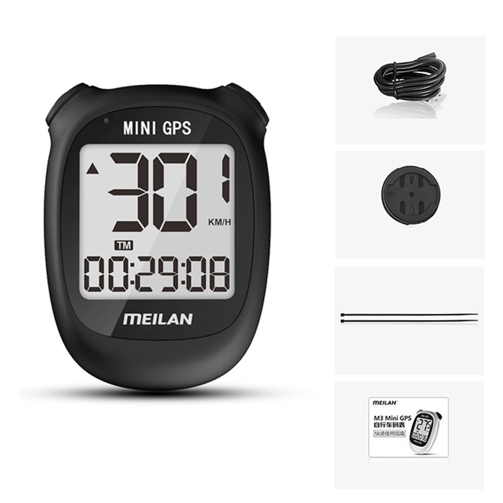 

Meilan M3 MINI GPS Bike computer bicycle GPS Speedometer Speed Altitude DST Ride time Wireless red youth bicycle computer