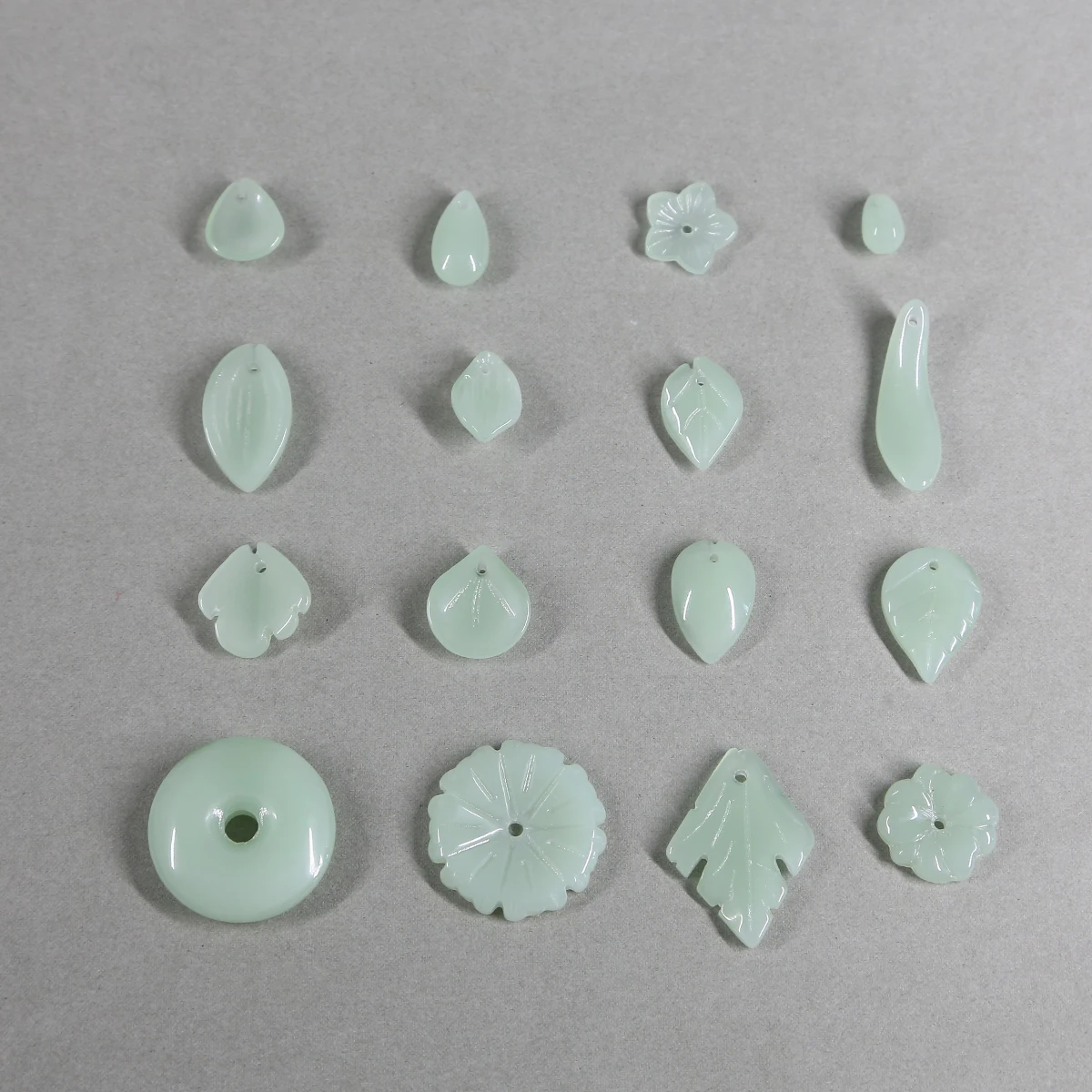 5-10 шт./лот зеленые стеклянные Лепестковые бусины сделай сам ювелирные изделия