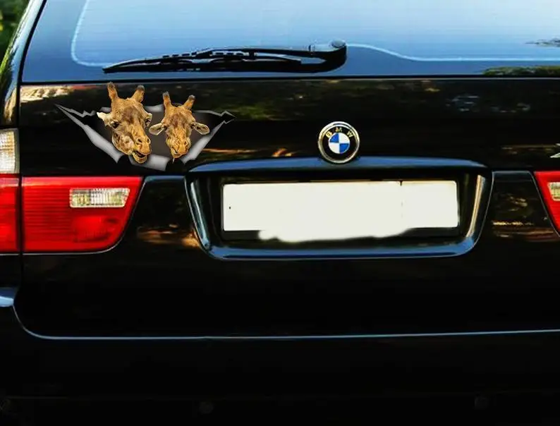 

2021 Giraffe car decal , 3d decal, car decoration, animal decal, Giraffe sticker, funny decal