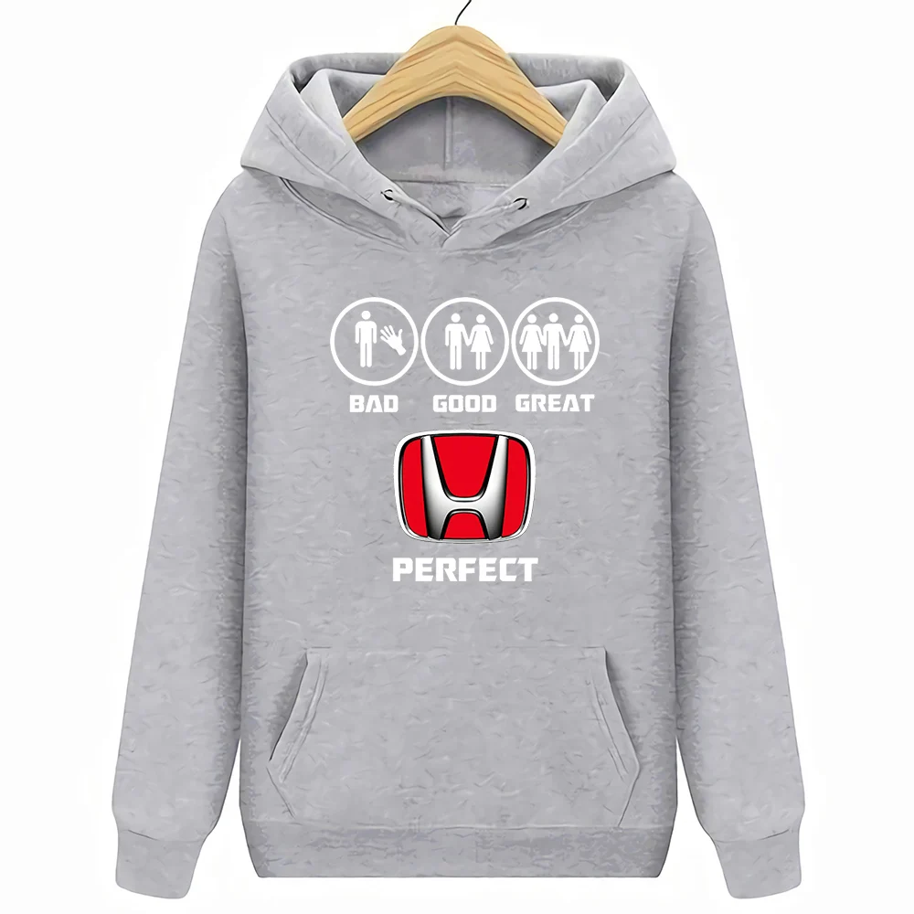 Серый Honda Bad Good отличный идеальный автомобиль мужские толстовки свитшоты - Цвет: Серый