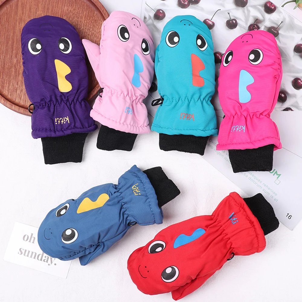1 пара Детские милые Мультяшные перчатки теплые зимние для мальчиков и девочек