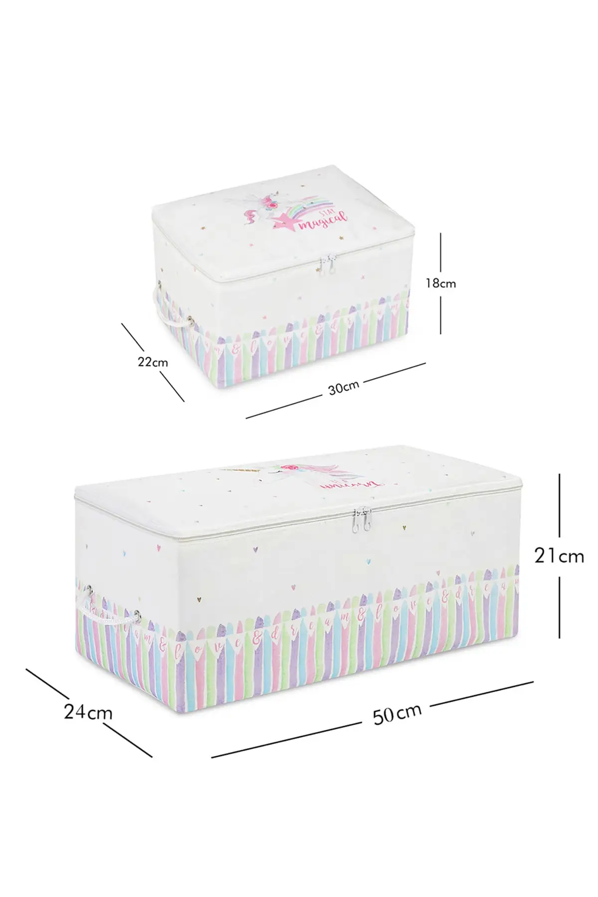 

Unicorn Printed Storage Bag Set 2 pcs