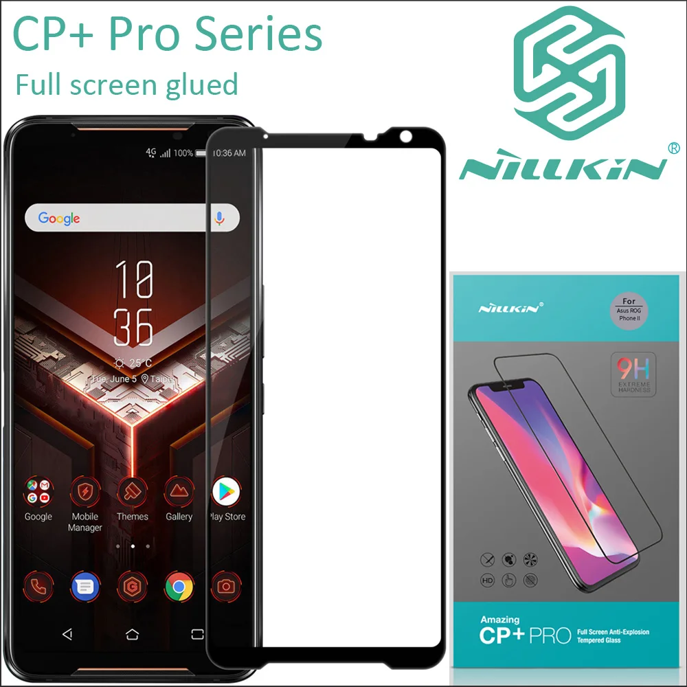 Закаленное стекло Nillkin CP + Pro для Asus ROG Phone2 II ZS660KL защитное олеофобное покрытие на