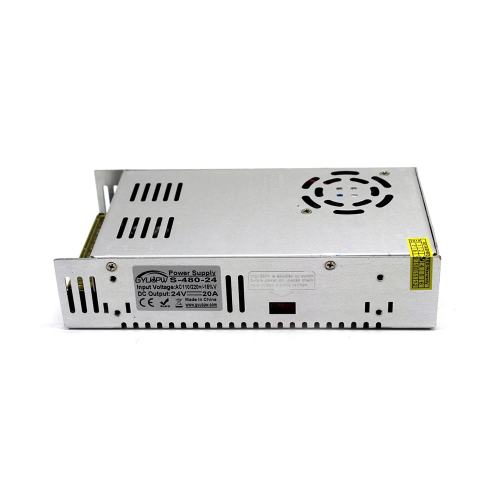 Одиночный выход 24V 21A 500W светодиодный трансформатор драйвера 110V 220V AC к DC24V