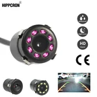 Камера заднего вида Hippcron, автомобильная инфракрасная камера ночного видения с 8 светодиодный, водонепроницаемая HD-видеокамера