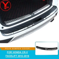 car rear bumper protector stainless steel back step cover part accessories exterior molding for honda crv 2015 2016 ycsunz
