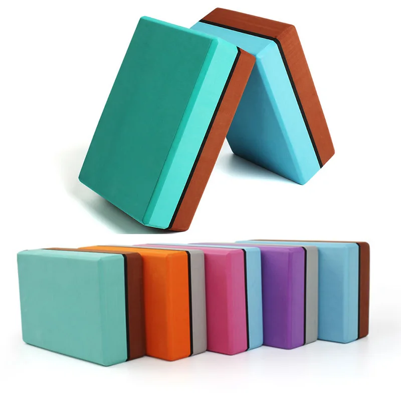 Double Color Yoga Blocks EVA Foam Bricks Provides Stability Balance for Improve Strength and Deepen Pose Props | Спорт и развлечения