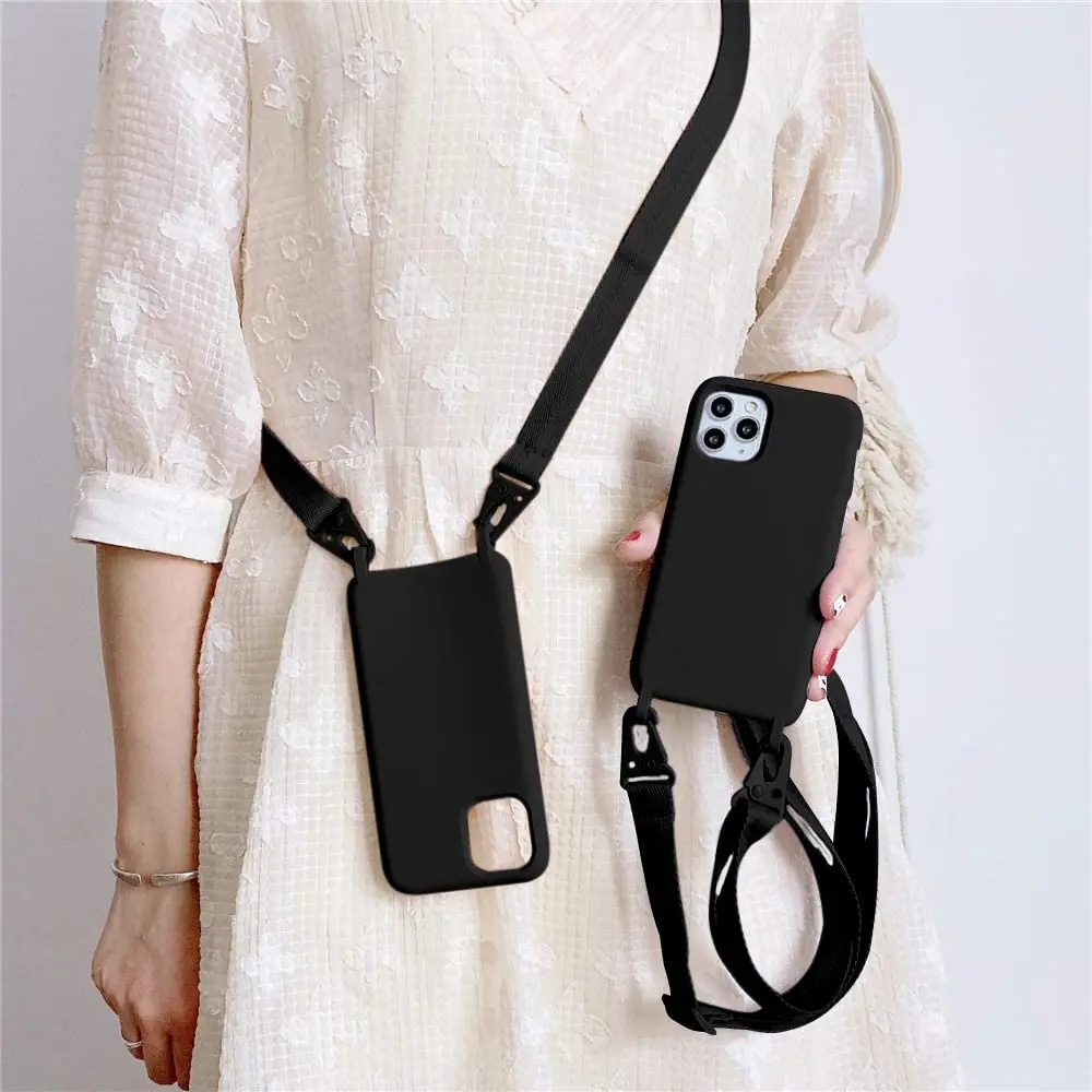 For Xiaomi Redmi Note 9 9A 9C Strap Cord Chain Necklace Lanyard Mobile Phone Case Note 9S 8T 8A 8 Pro Hands Free Rope Cover