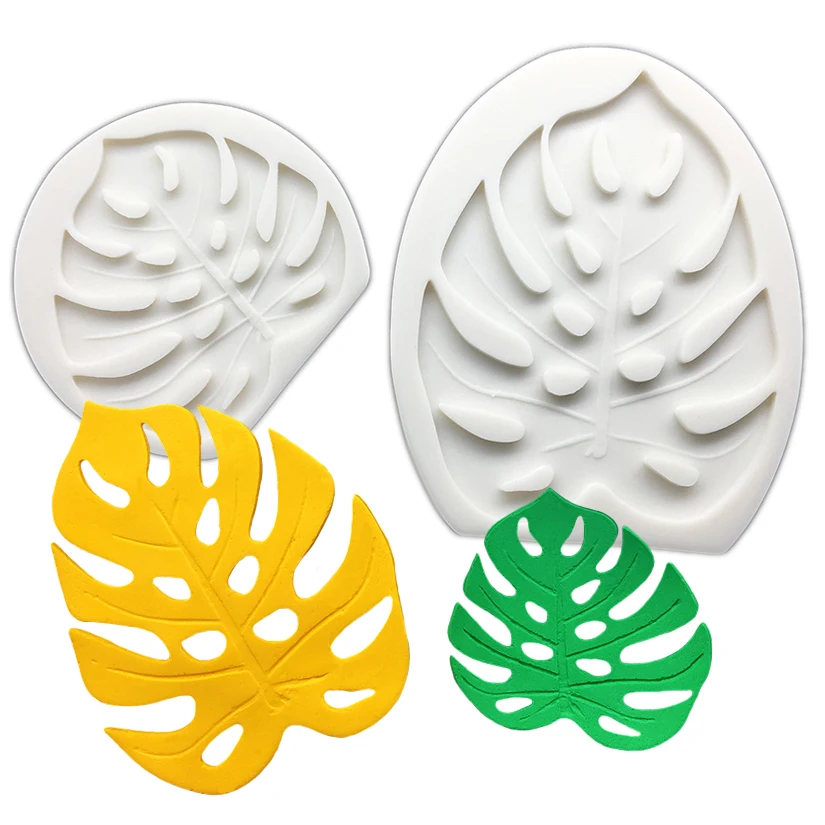 

Monstera Deliciosa Leaves Silicone Sugarcraft Mold Chocolate Cupcake Baking Fondant Cake Decorating Tools