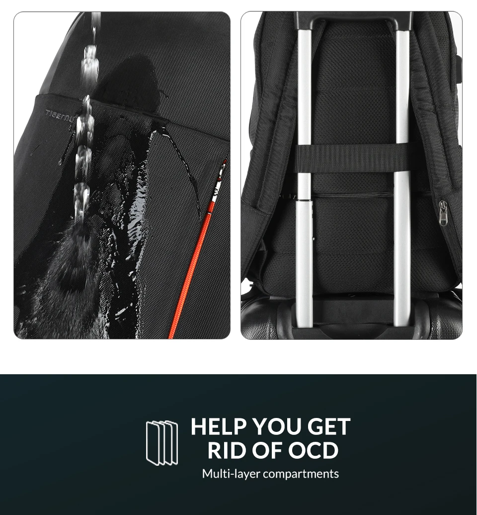 Новая мода RFID Анти-кражи Для мужчин 15,6 дюймов рюкзак для ноутбука зарядка через usb мужской женский прочный школьные сумки Mochilas Masculina