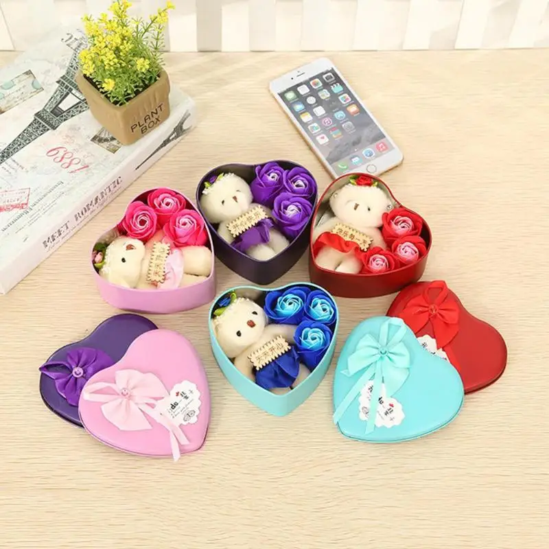 Ароматизированное мыло для тела 3 шт. цветочное розовое парфюмерное с коробкой