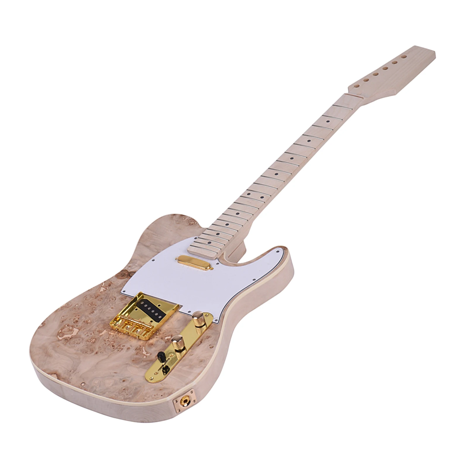 Kits de Guitarra Conjunto Completamente Faça Você Mesmo Inacabado Elétrica Basswood Corpo Burl Superfície 1