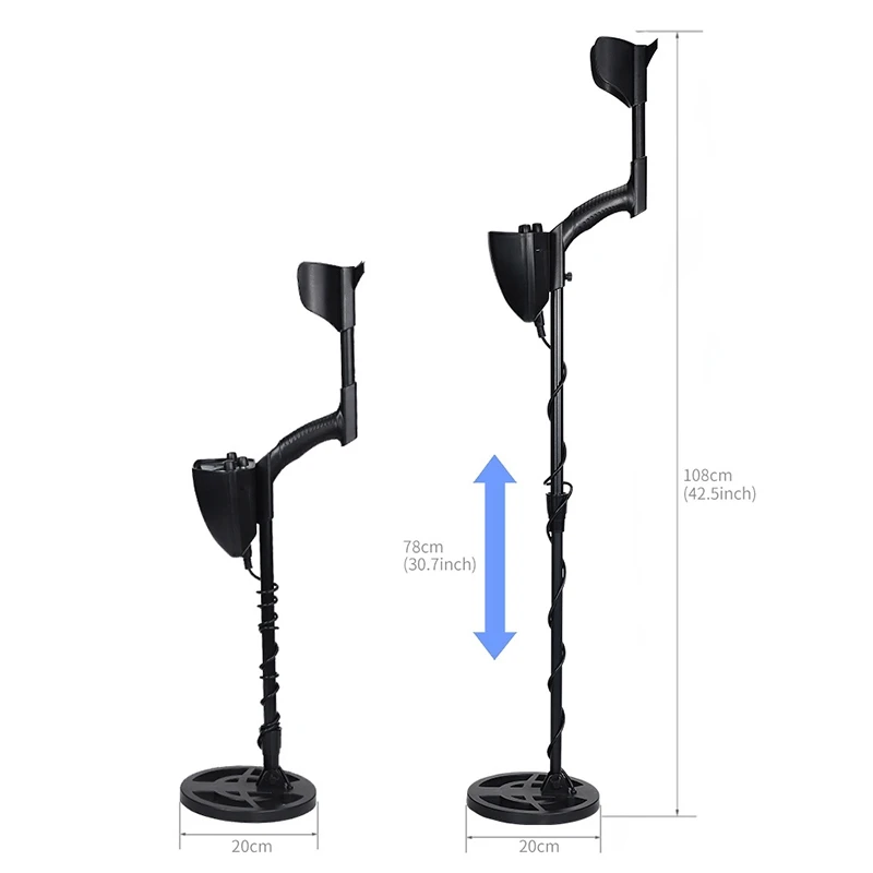 

GTX5030 Metal Detector Underground Gold Detector Metal Length Adjustable Treasure Hunter Portable Hunter Detector Shovel