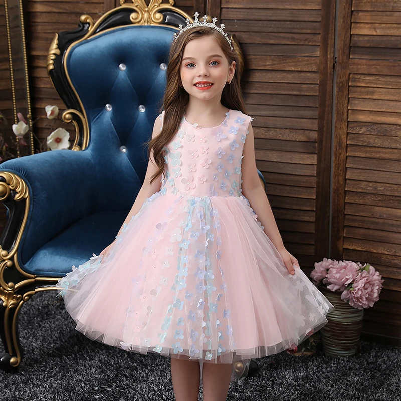 Kids Formal Evening Wedding Baby Tutu Princess Dress Flower Girls Children Clothing Party For Girl Clothes New Arrival 2021 | Детская