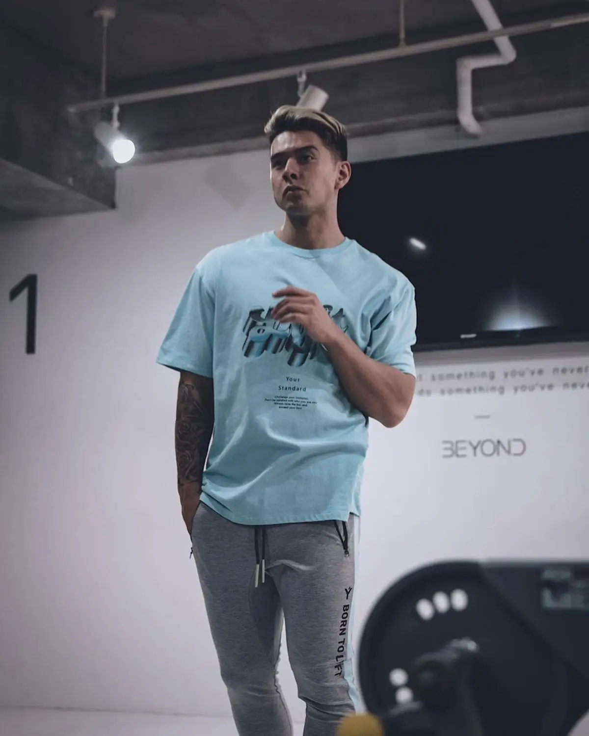 Хлопковая футболка lyft с коротким рукавом для спортзала Мужская Спортивная