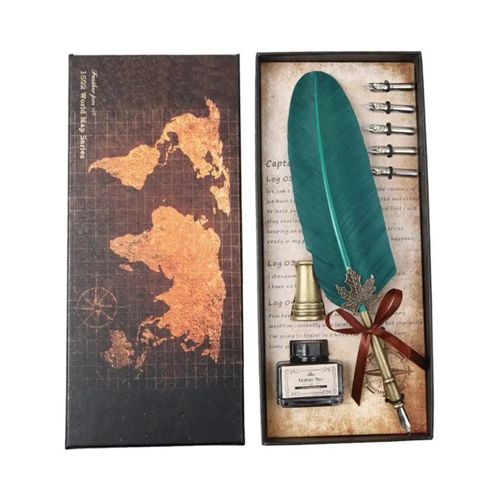 Перьевая ручка для каллиграфии в винтажном ретро стиле набор чернил письма