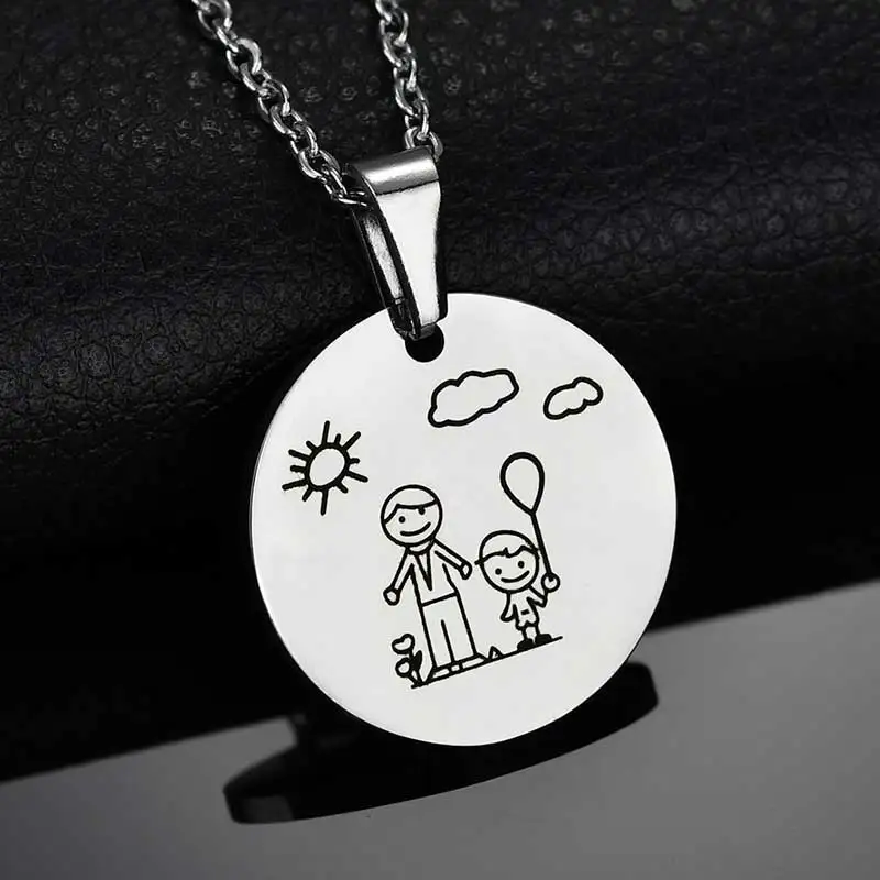 Персонализированные ожерелье с фото сердце из нержавеющей стали кулон цепочка