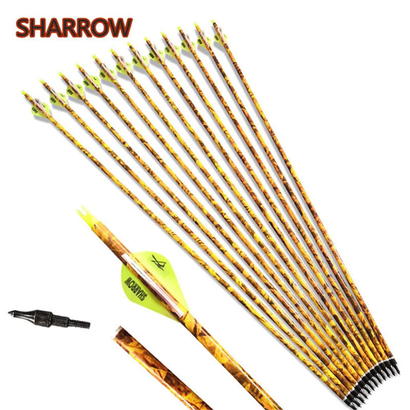 

12 шт., карбоновые стрелы для стрельбы, 31,6 дюйма