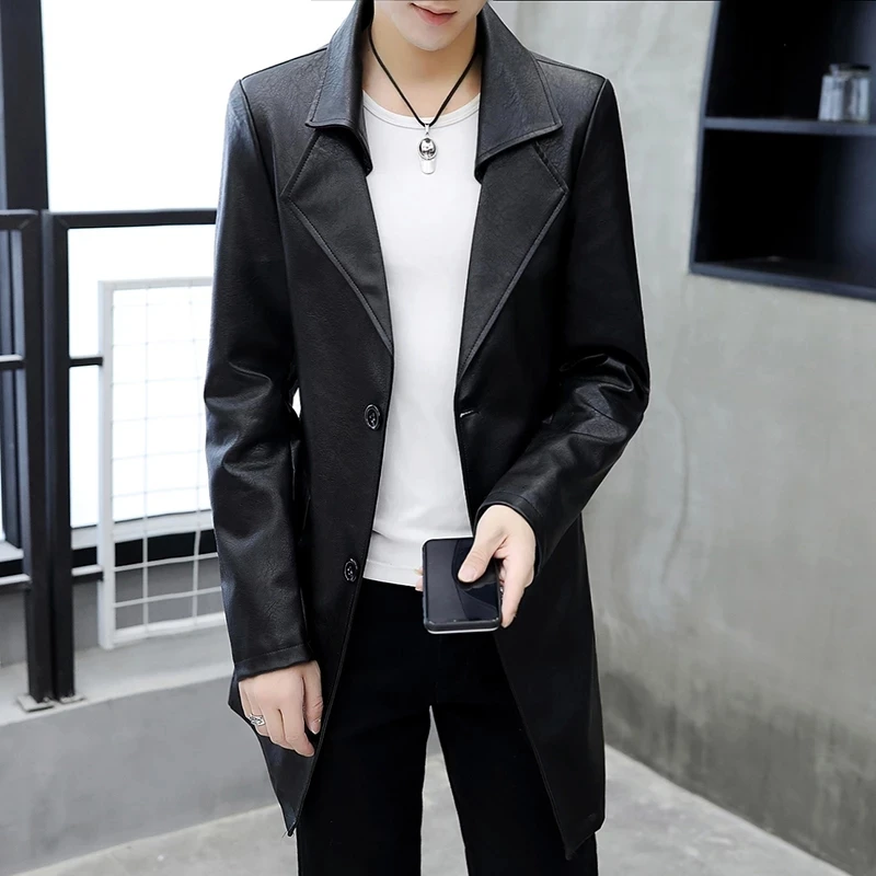 

2021 Spring And Autumn New Men's Mid-length Trench Jacket Korean Version Of The Trend Of Casual Handsome Clothing Tide