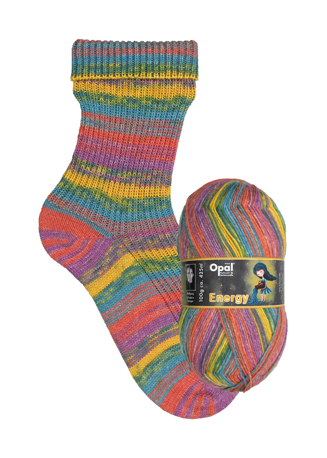 Opal Energy Sock Yarn 75% wool, 25% polyamide/ Nylon Winter 4 ply socks knitting yarn