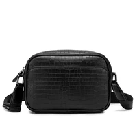 business fashion alligator leather pu messenger bag for men mini shoulder crossbody bag male briefcase satchel ins sacoche homme