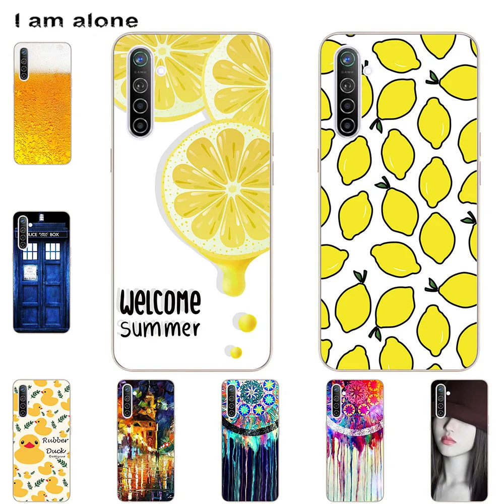 

I am alone Phone Case For OPPO Realme Narzo 10 10A Realme Q U1 X2 XT Fashion Color Cute Cartoon Printed Paint Mobile