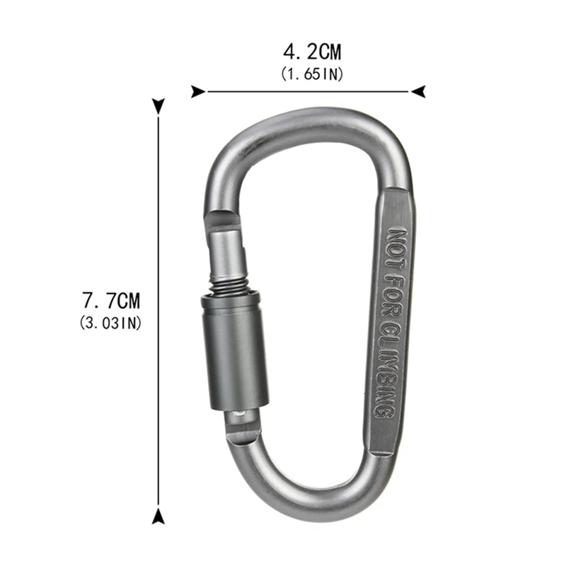 

D-Shaped Hanger Rough Hanging Buckle Climbing Button Multi-Function Hanger Hiking Hook Aluminum Alloy